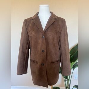Brown Faux Suede Jacket